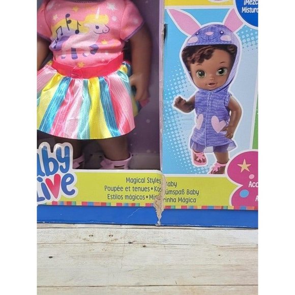 Baby Alive Magical Styles Baby Doll, Brown Hair, 9 Dress Up Accessories NEW 3+ - Picture 5 of 8